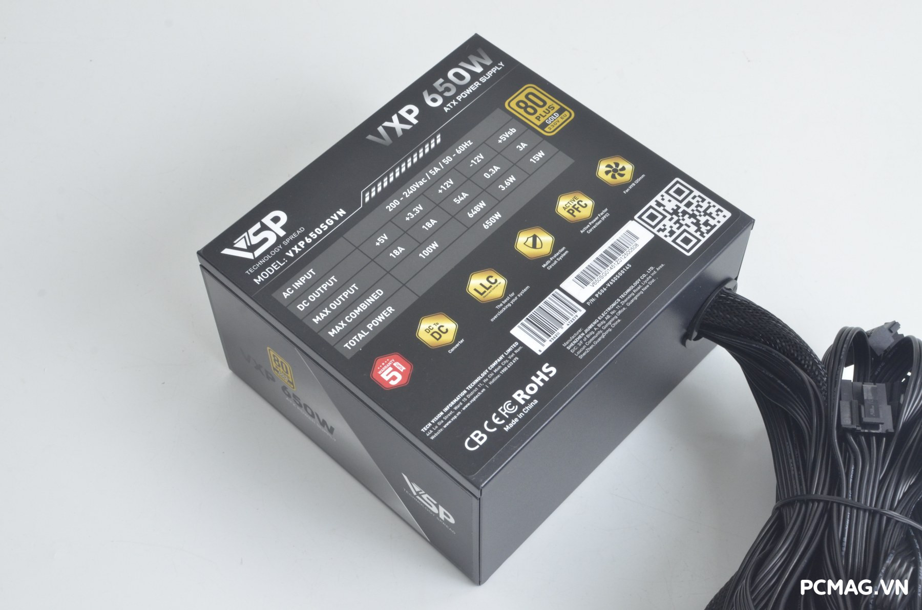 Đánh giá PSU VSP VXP650SGVN 650W (Straight-Line)