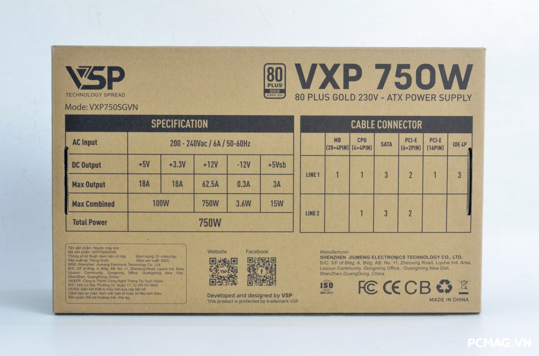 Đánh giá PSU VSP VXP750SGVN 750W