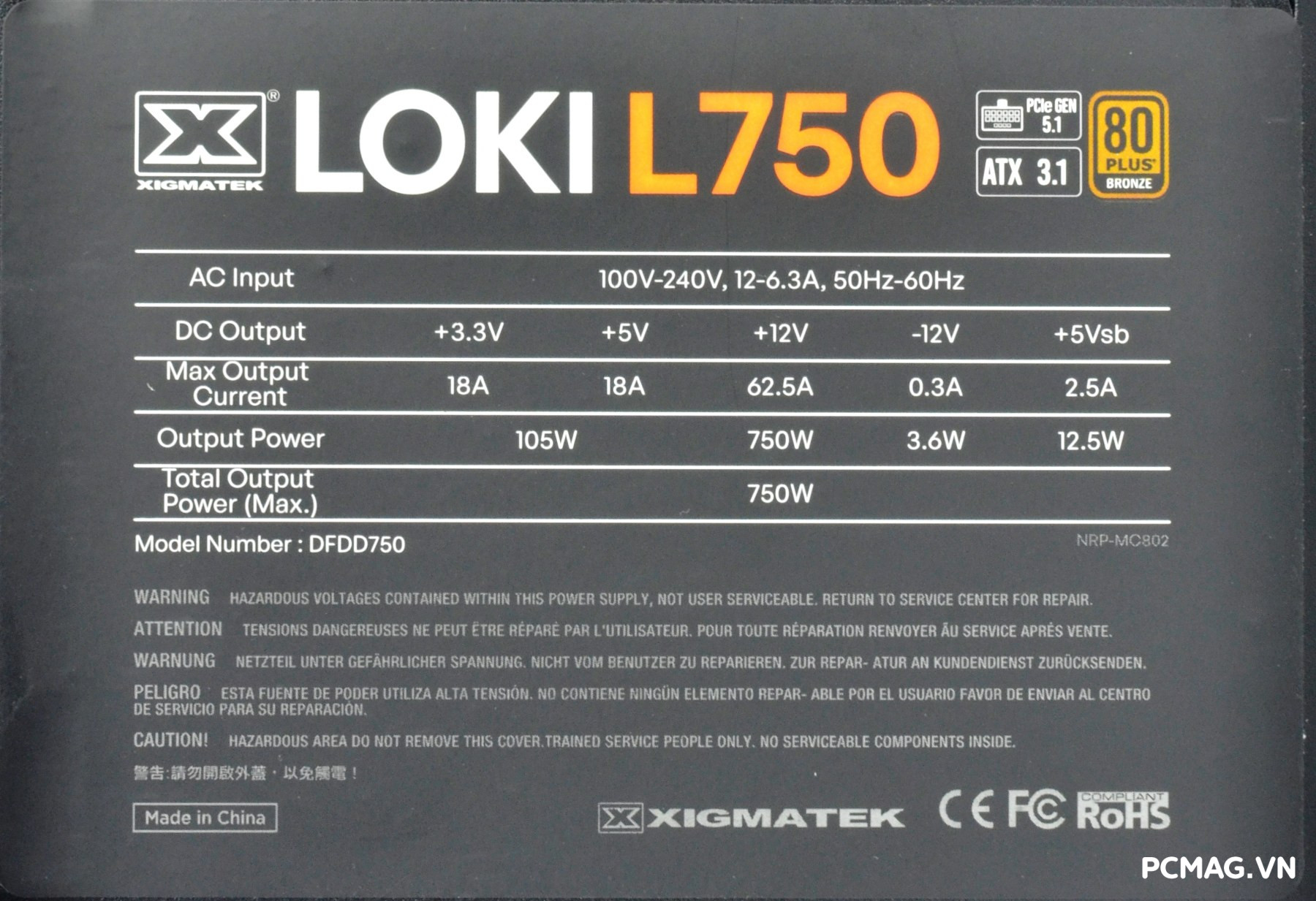 Đánh giá PSU Xigmatek LOKI L750 750W