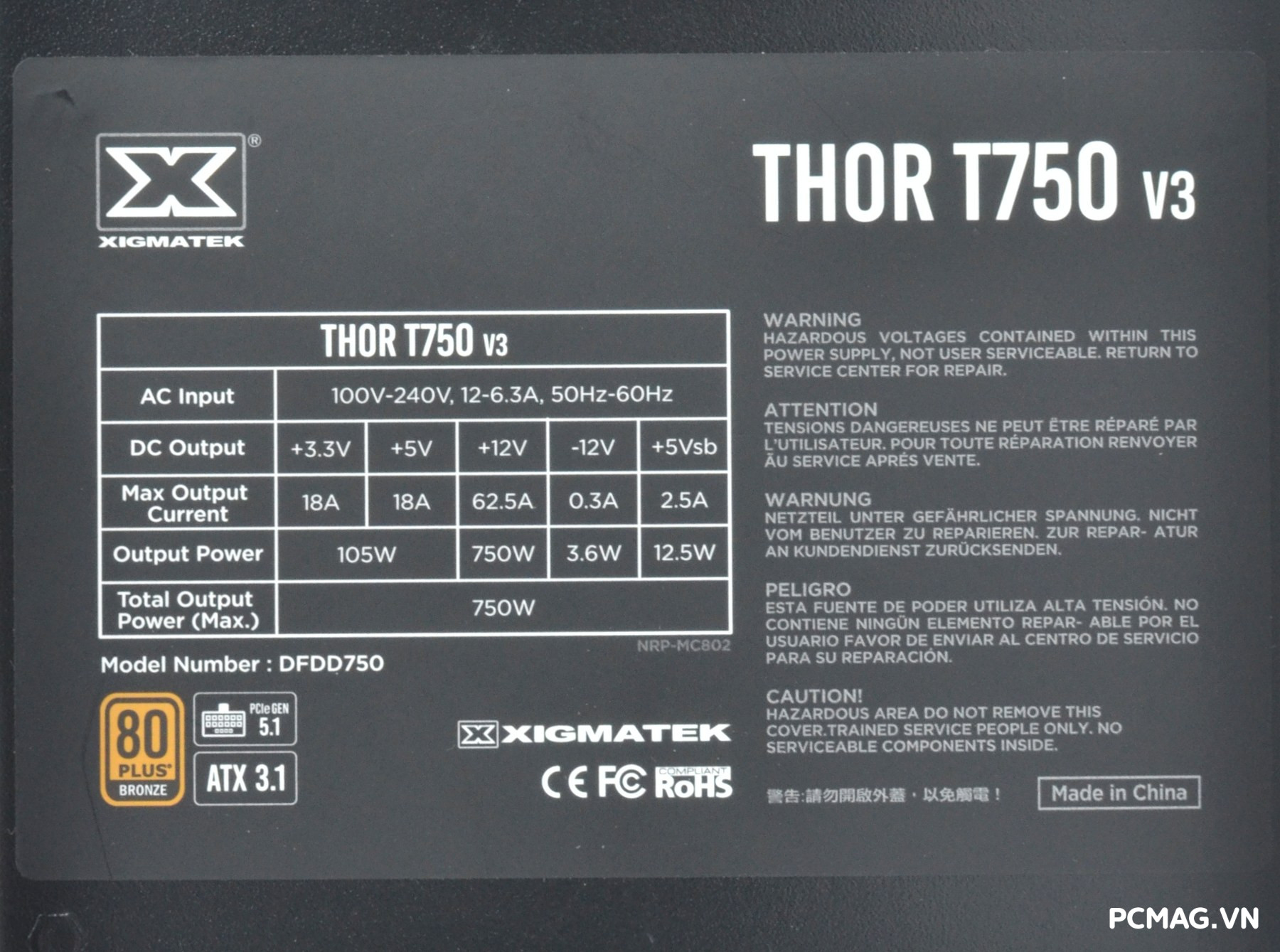 Đánh giá PSU Xigmatek THOR T750 750W